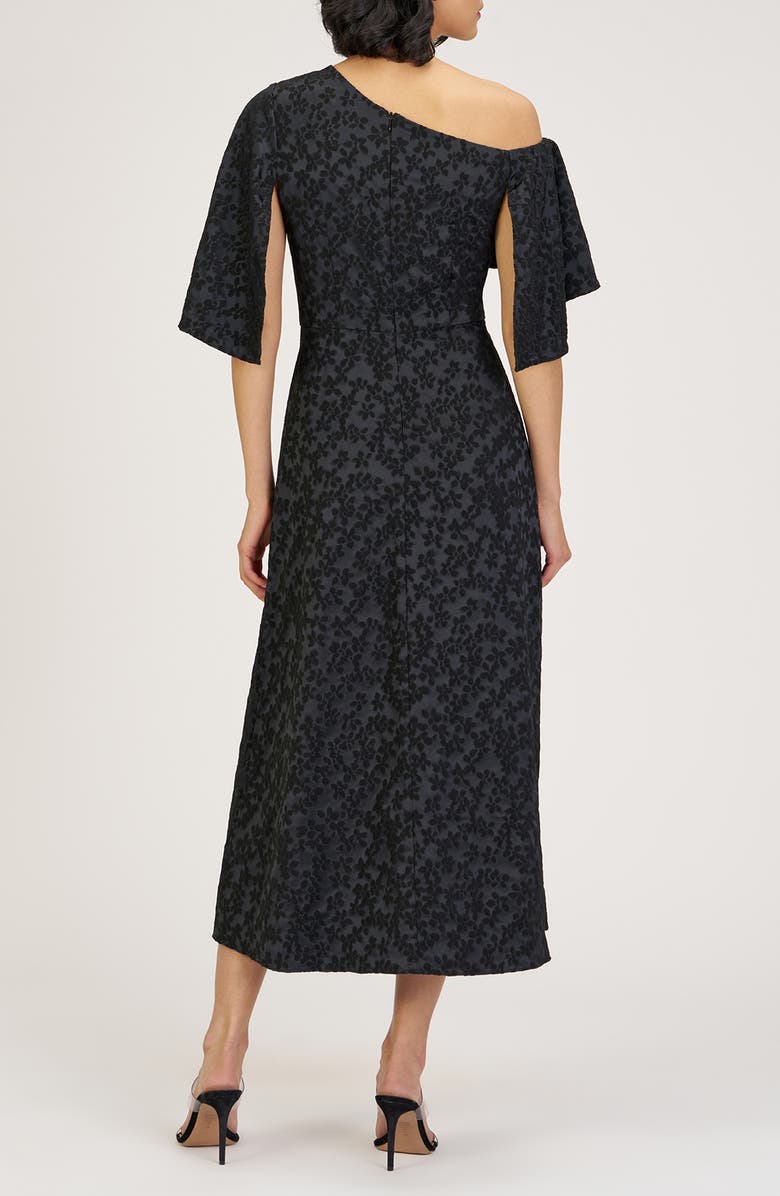 JS Collections Primrose One-Shoulder Cocktail Dress, Alternate, color, Black