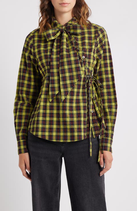 Robyn Tartan Organic Cotton Wrap Shirt