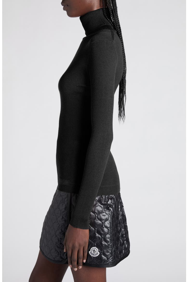 Virgin Wool Turtleneck Sweater, Alternate, color, BLACK