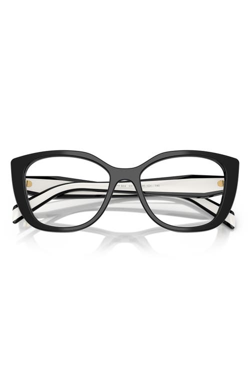 Prada 51mm Cat Eye Optical Glasses In Black