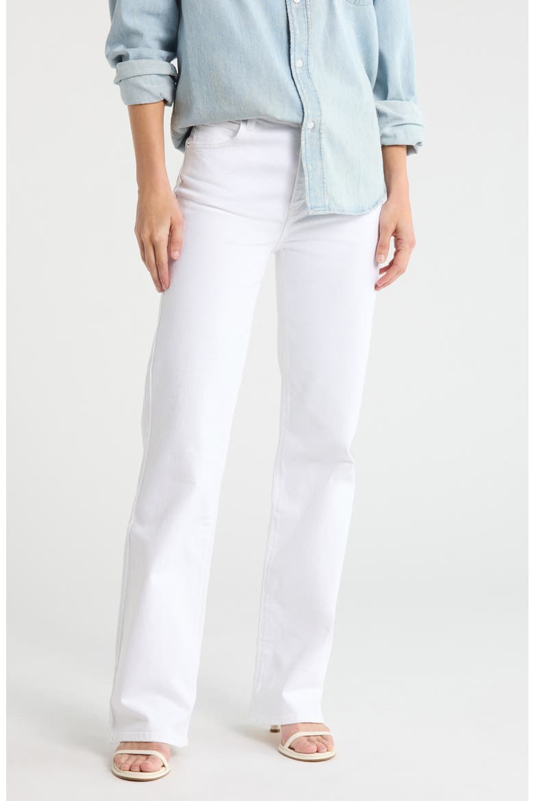 The Arrow High Waist Relaxed Bootcut Jeans, Main, color, WHITE