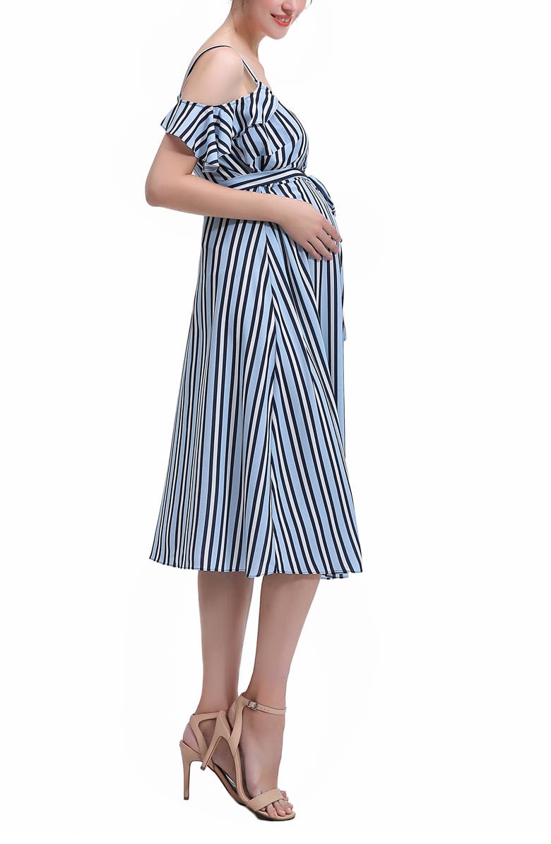 Kimi and Kai Hayley Cold Shoulder Maternity/Nursing Sundress, Alternate, color, 