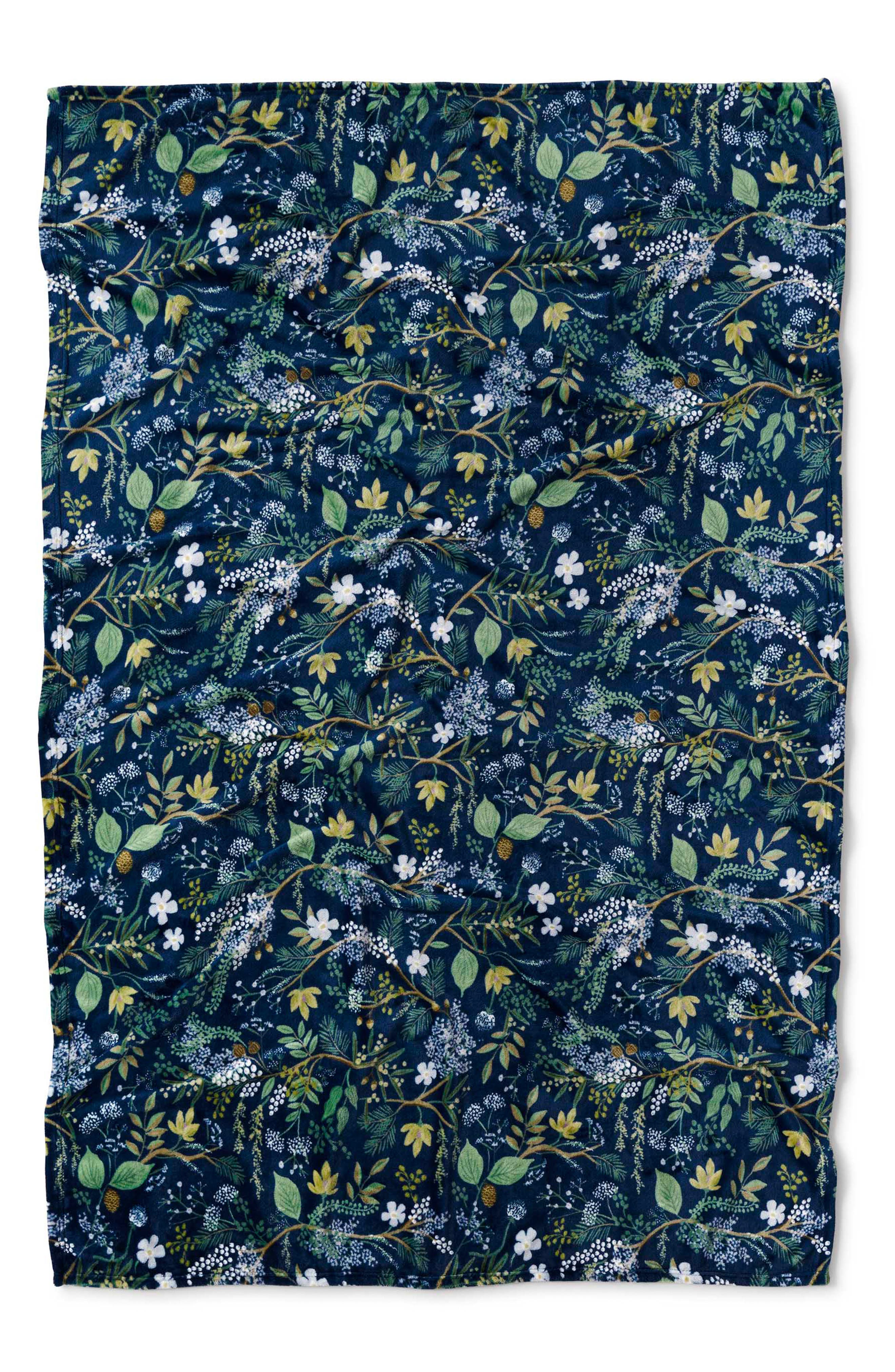 Rifle Paper Co. Juniper Forest Fleece Throw Blanket
