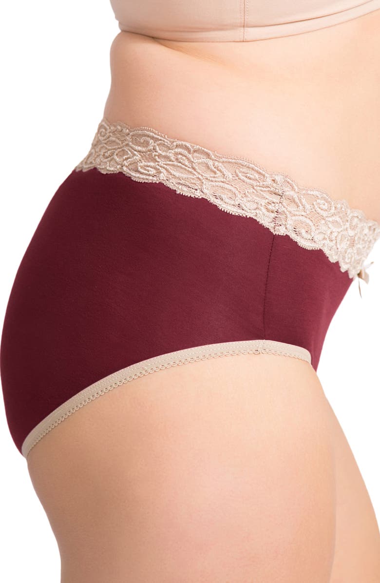 Kindred Bravely Assorted 5-Pack Lace Trim High Waist Postpartum Briefs, Alternate, color,