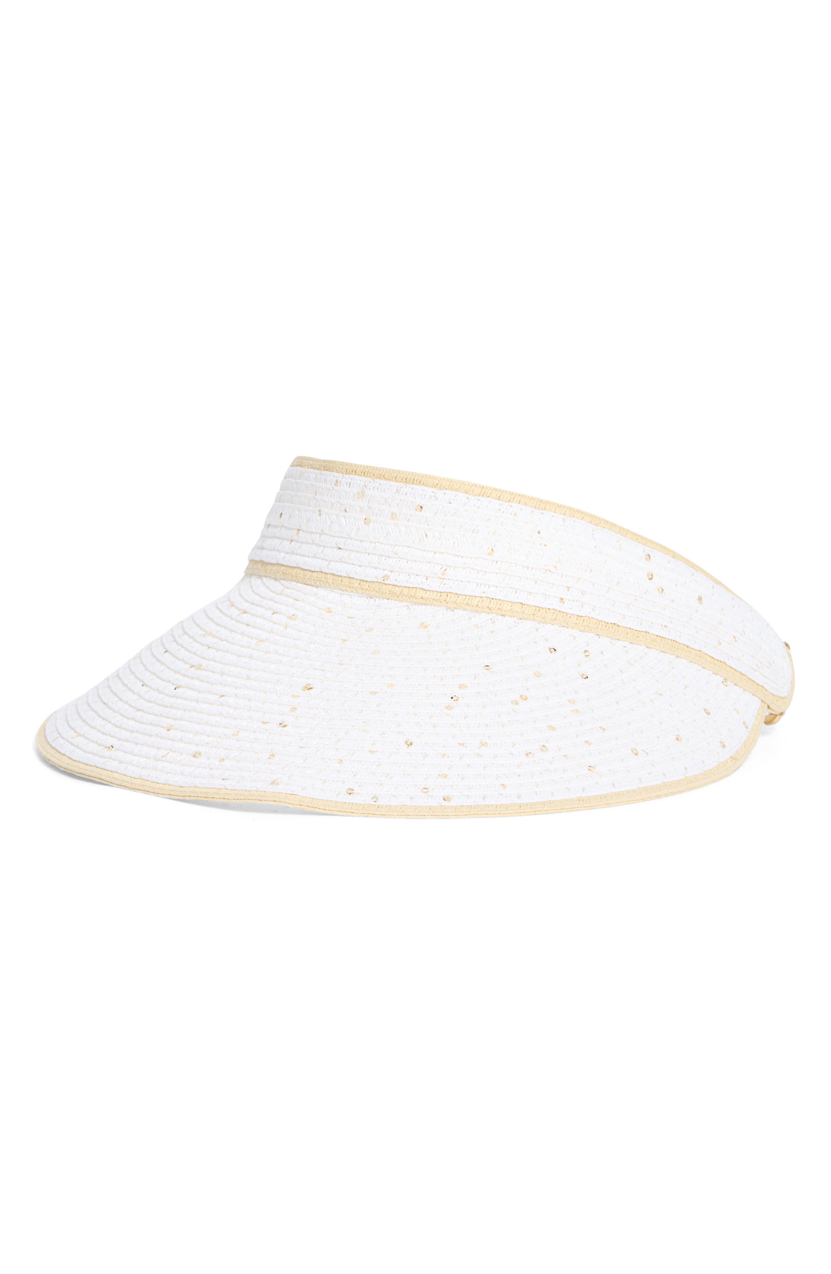 Sequin Straw Visor