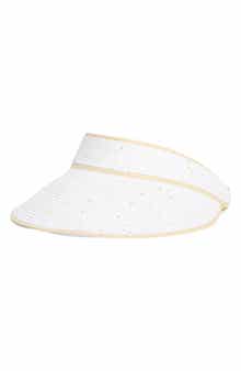 Sequin Straw Visor