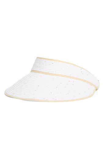 Sequin Straw Visor