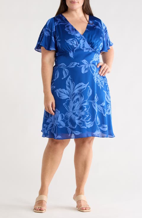 Ciara Floral Print Dress (Plus)