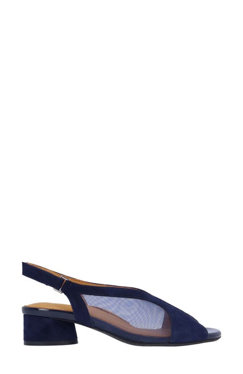 L'amour Des Pieds Estefana Slingback Sandal In Dark Blue
