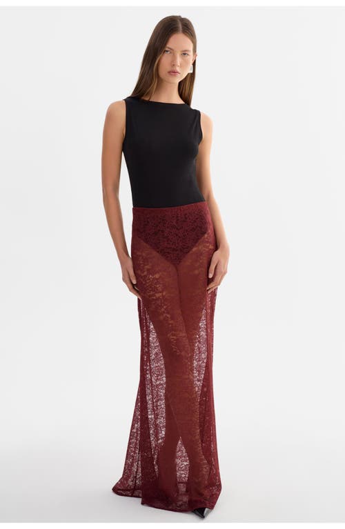 Lamarque Ren | Lace Maxi Skirt In Brown
