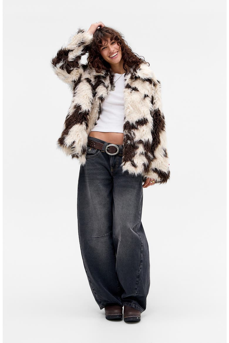 Wilson Spotted Faux Fur Jacket, Alternate, color, ECRU