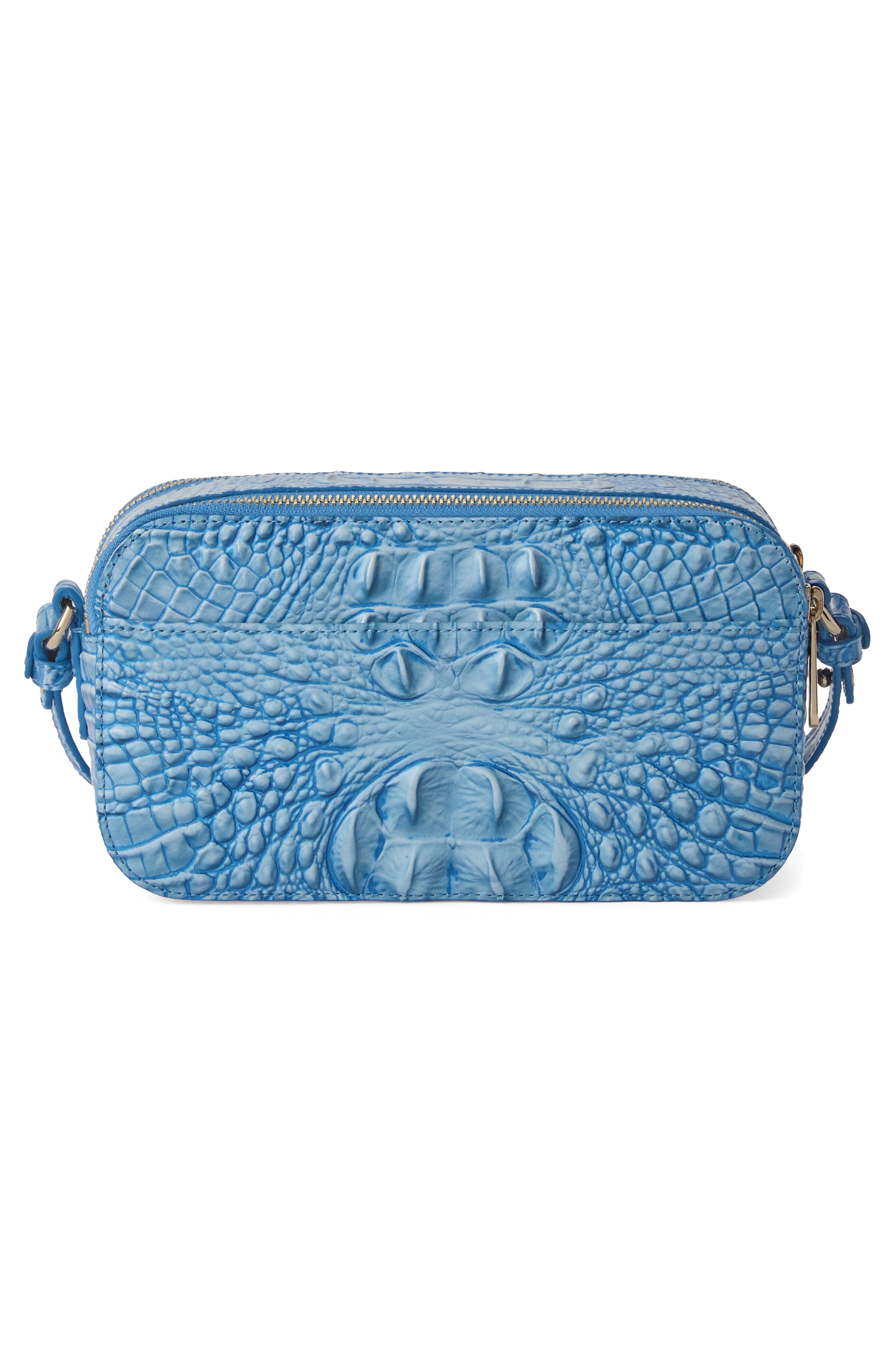 Brahmin Danica Croc Embossed Leather Crossbody Bag, Alternate, color, 