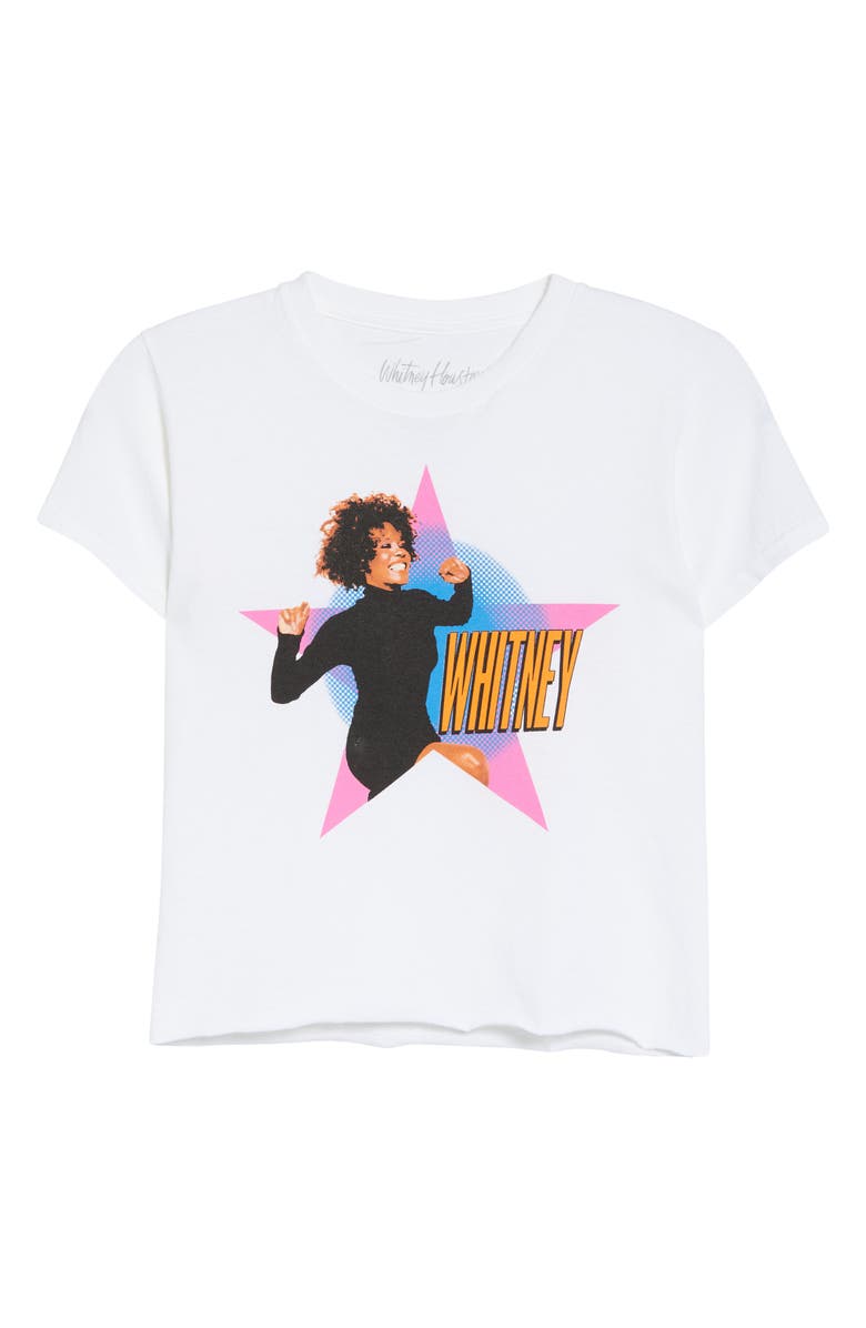 Merch Traffic Whitney Crop Cotton Graphic T-Shirt, Alternate, color,