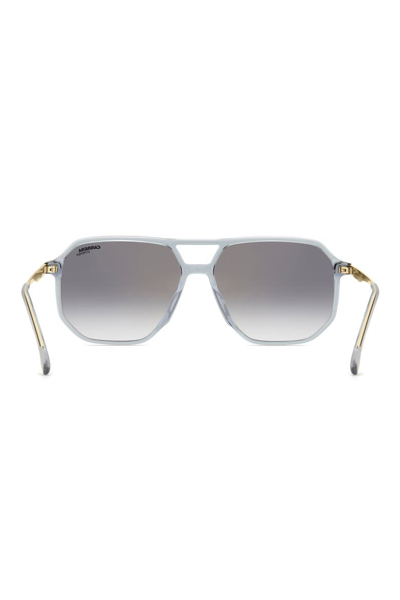 59mm Double Bridge Gradient Square Sunglasses, Alternate, color, GREY/ GREY SF GD SP