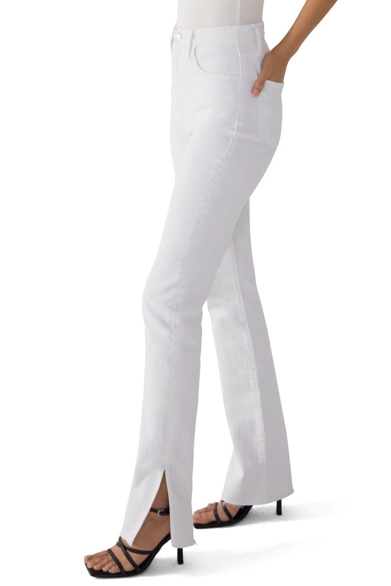 Valentina Super High Waist Split Hem Jeans, Alternate, color, BAHAMAS