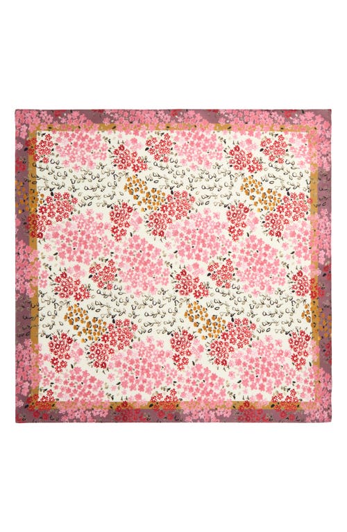 Nordstrom Print Silk Square Scarf In Pink Mini Floral