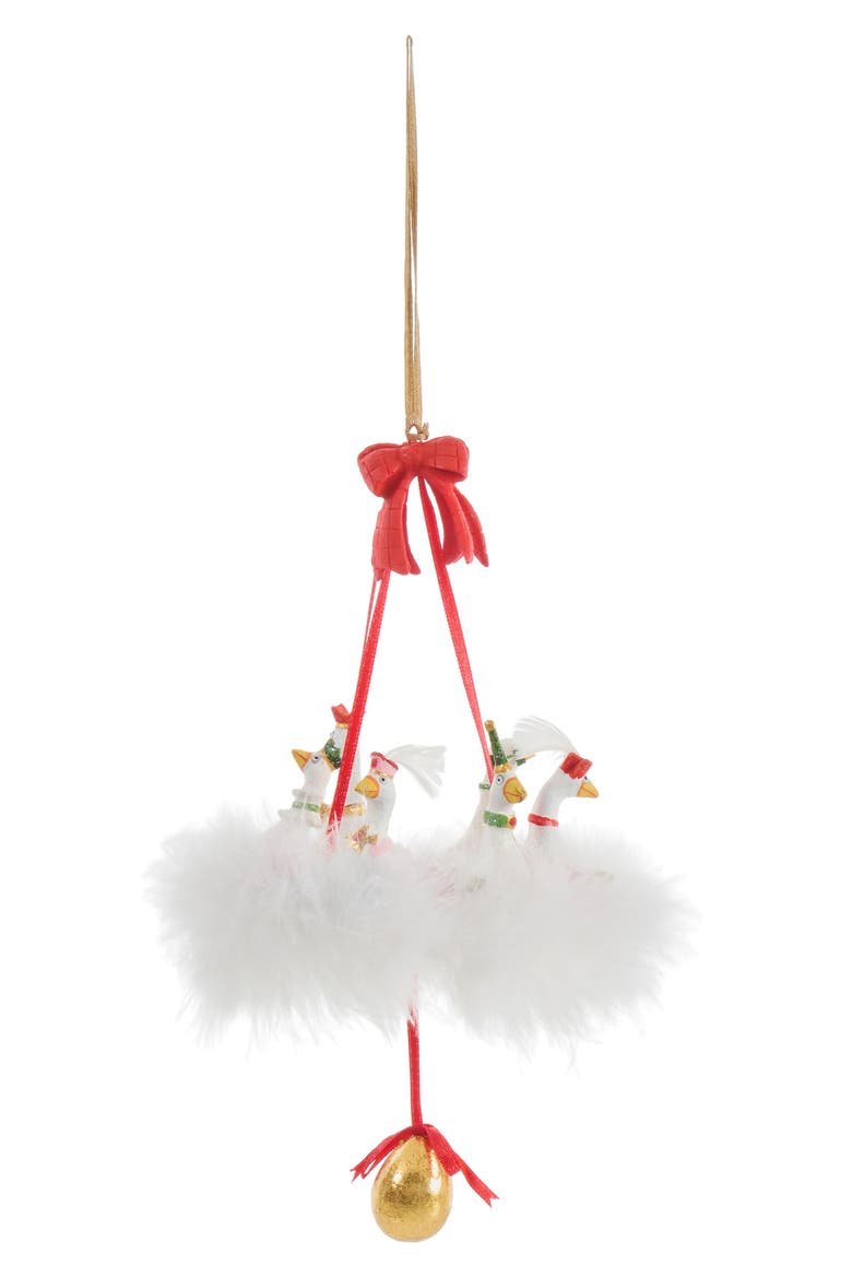 Patience Brewster 12 Days Six Geese-a-Laying Ornament, Alternate, color, WHITE