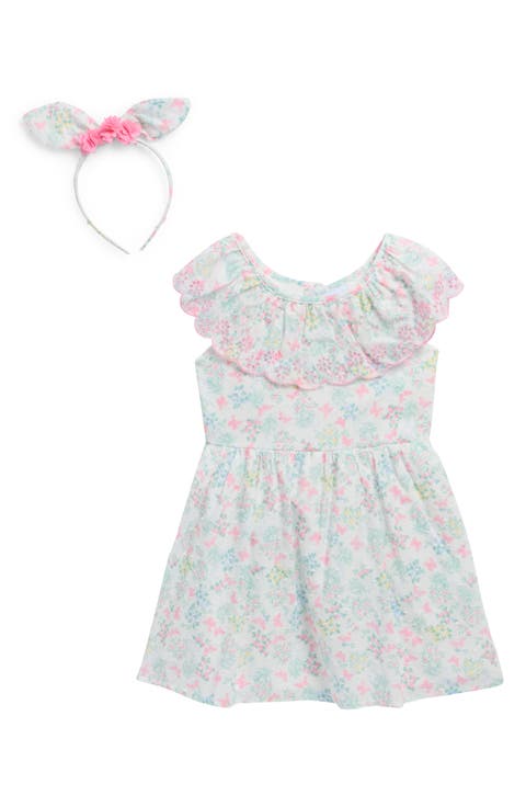 Kids' Floral Tank, Pleated Skirt & Bow Scrunchie Set (Little Kid)