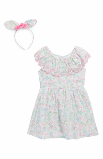 Draper James Kids' Floral Dress & Bunny Ear Headband Set