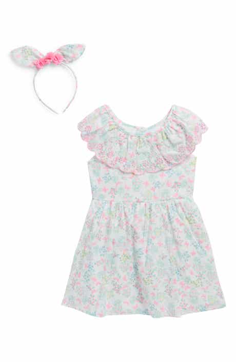 Draper James Kids' Floral Tank, Pleated Skirt & Bow Scrunchie Set