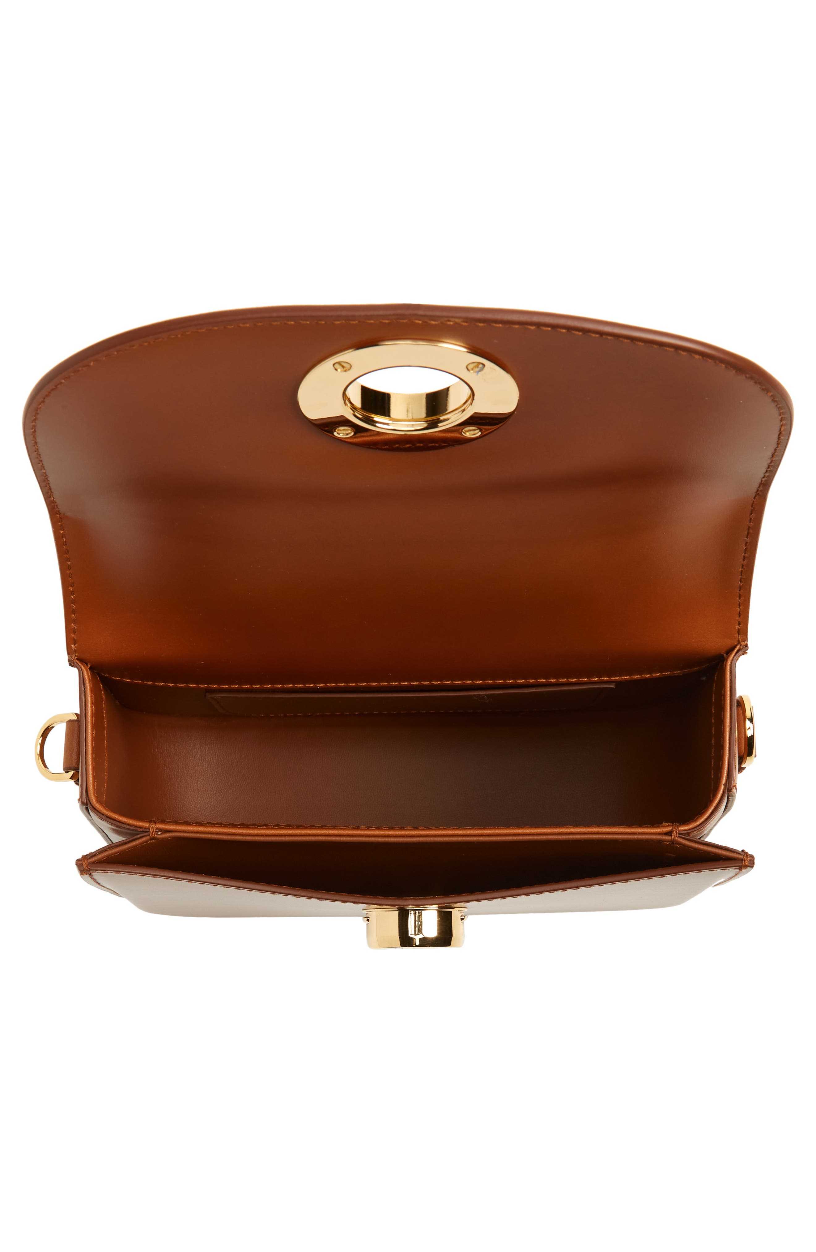 Burberry Small Note Smooth Leather Satchel, Alternate, color, 