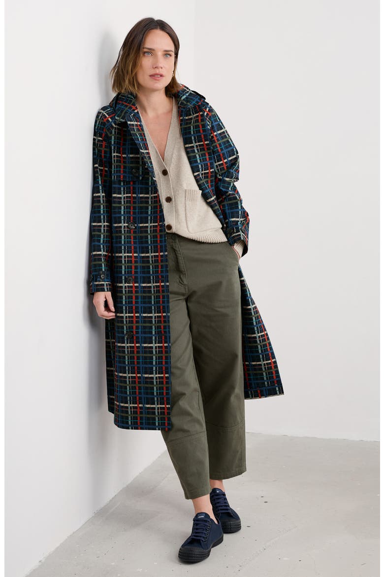 Penweathers Check Waterproof Organic Cotton Trench Coat, Alternate, color, SKETCHED CHECK MARIT
