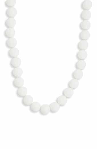 Kenneth Jay Lane Chalk White Beaded Necklace