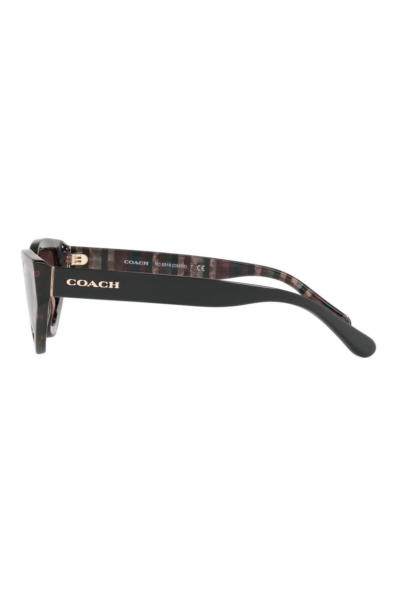 52mm Cat Eye Sunglasses, Alternate, color, DARK TORT