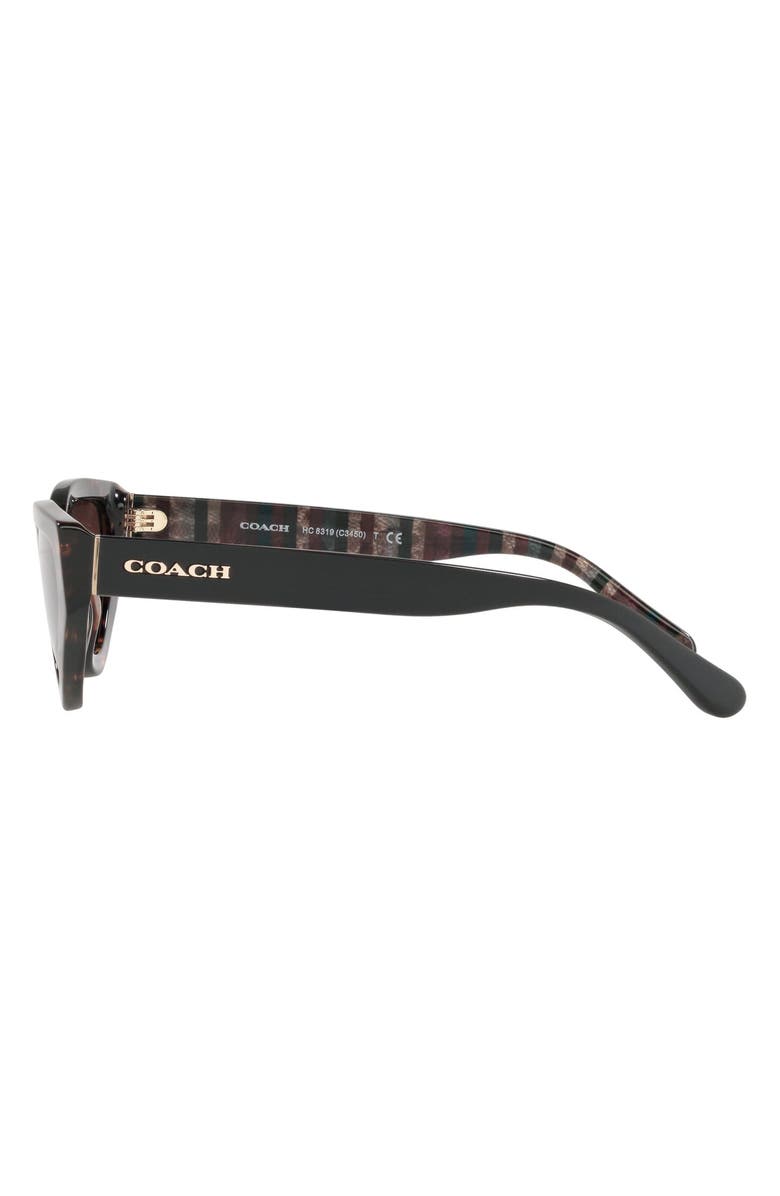 COACH 52mm Cat Eye Sunglasses, Alternate, color, Dark Tort