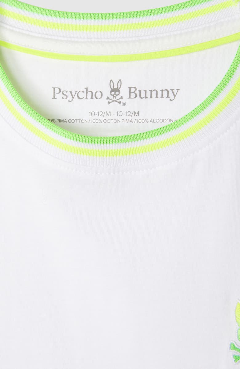 Psycho Bunny Kids' Andrews Tipped Ringer T-Shirt, Alternate, color, White