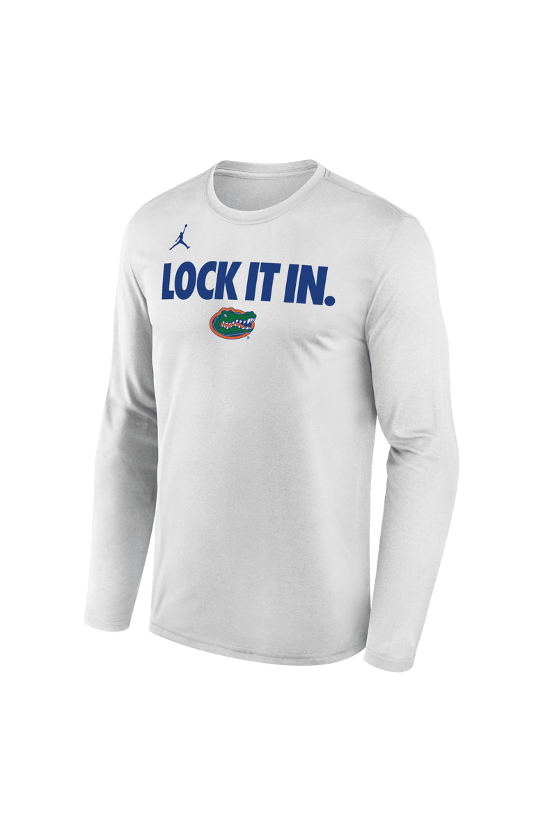 Jordan Brand Men's Jordan Brand White Florida Gators 2026 On-Court Bench Long Sleeve T-Shirt, Alternate, color,