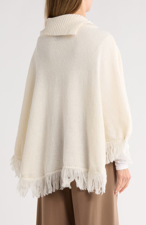 Nanette Lepore Diamond Eyelet Weave Poncho In White