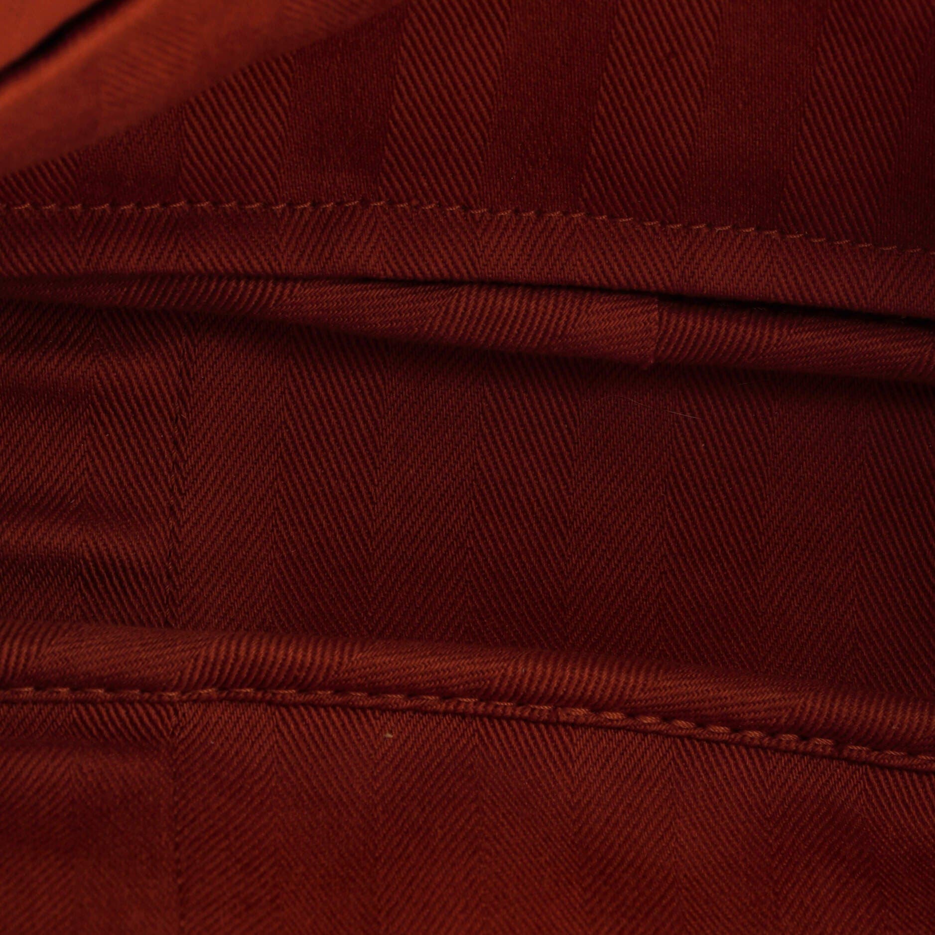 Pre-Owned Hermes Valparaiso East West Bag Toile and Leather PM, Alternate, color, Potiron