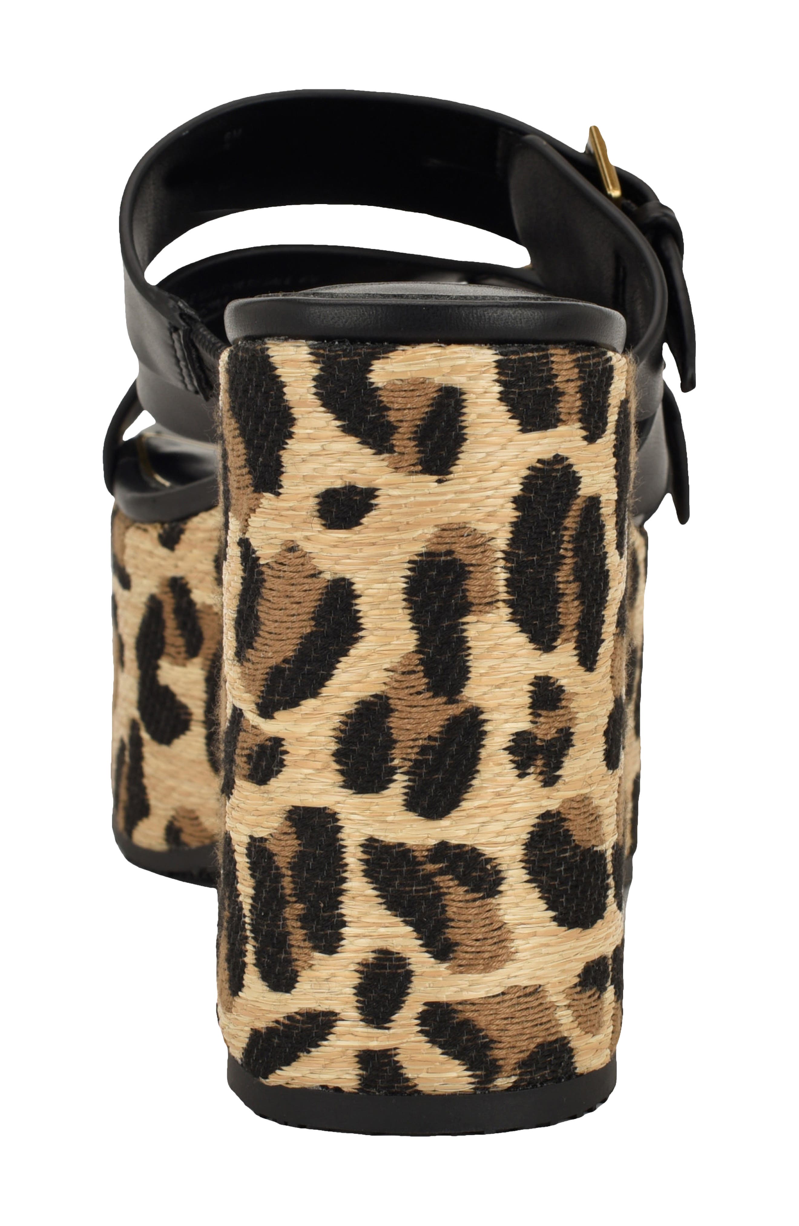 GUESS Nailah Platform Wedge Sandal, Alternate, color, Black