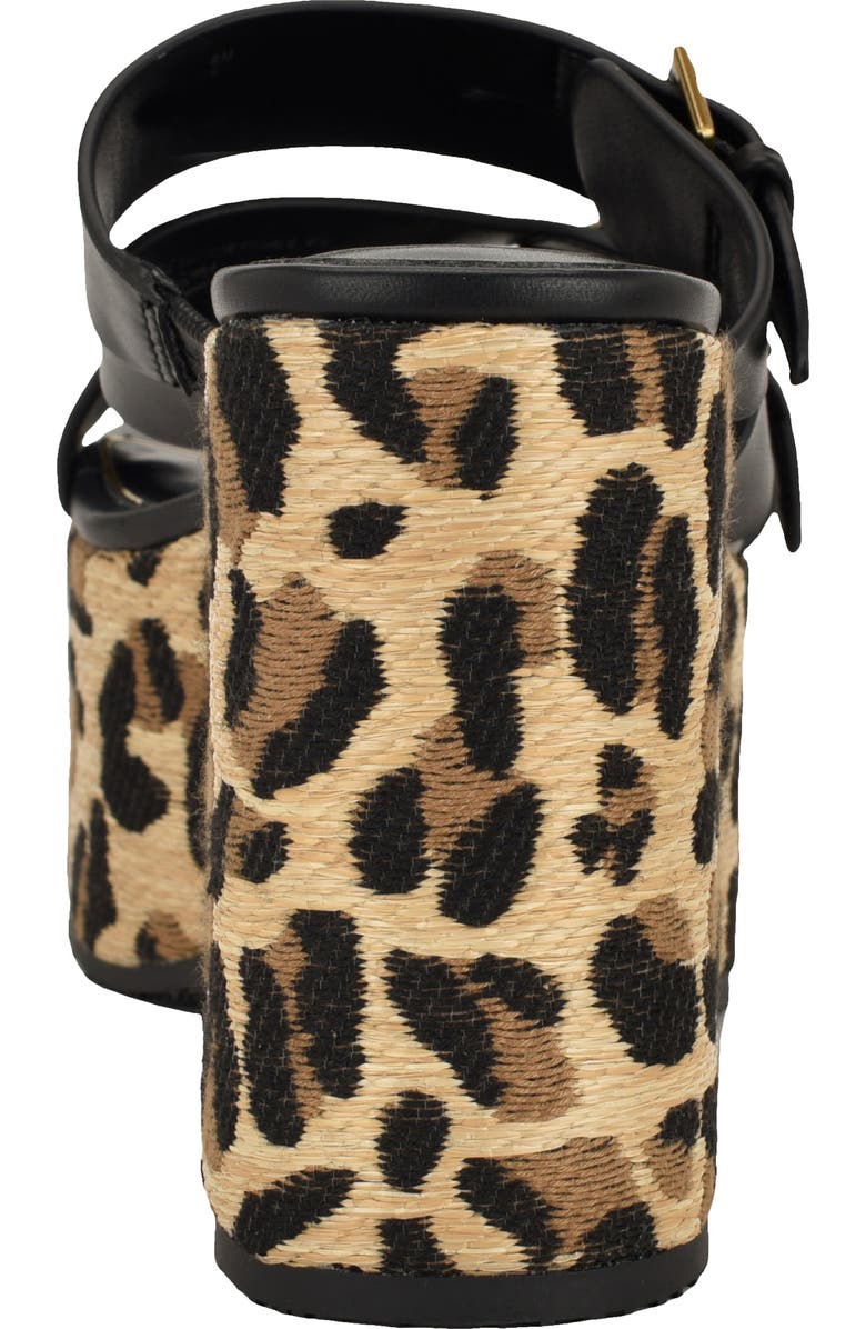 GUESS Nailah Platform Wedge Sandal, Alternate, color, Black