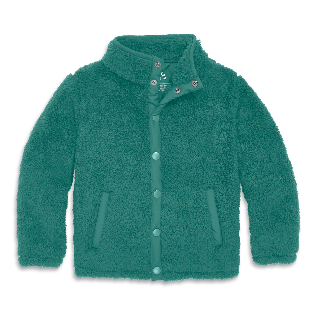 Primary Kids Teddy Fleece Jacket In Blue
