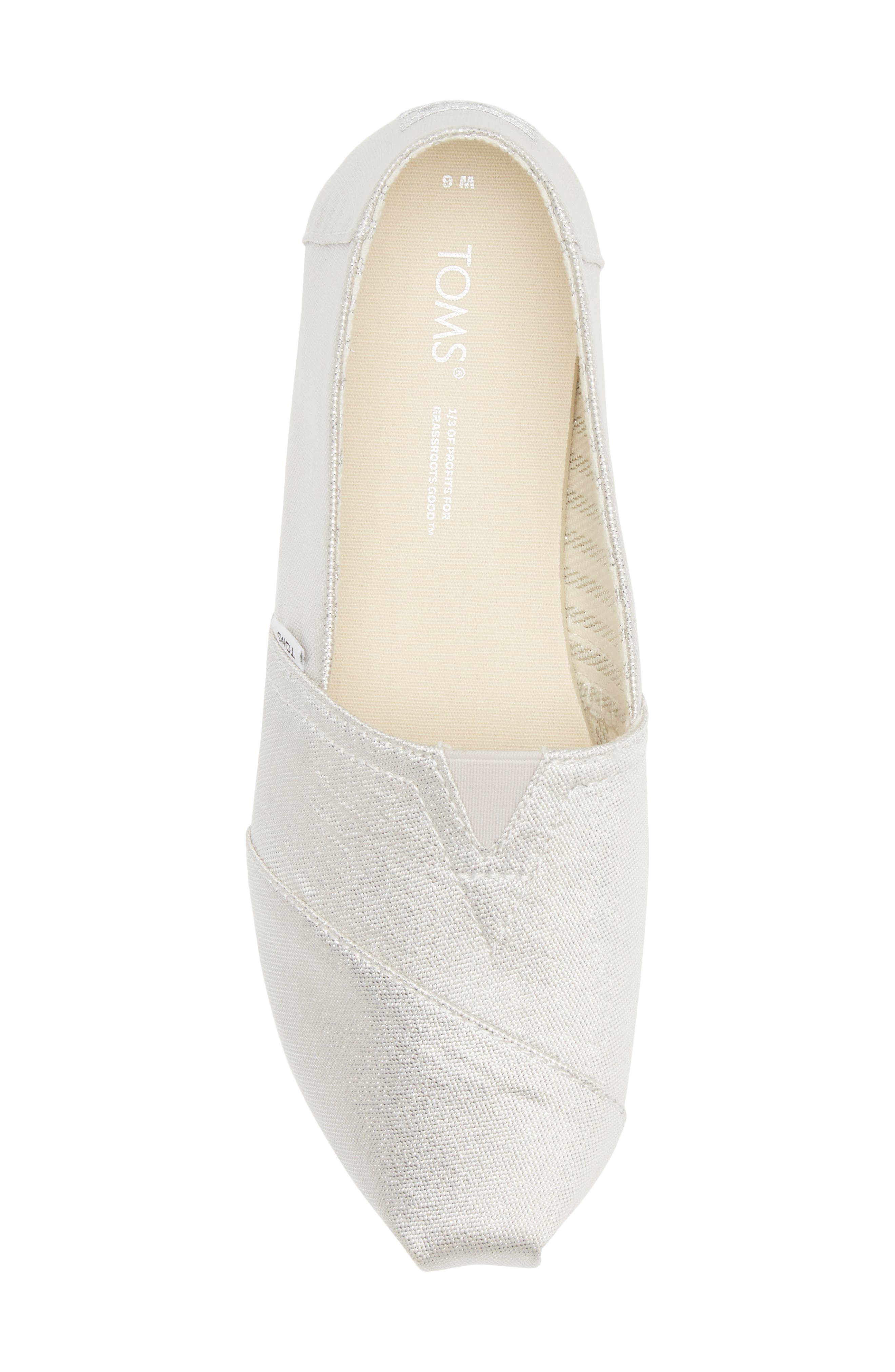 TOMS Alpargata Slip-On, Alternate, color, Silver