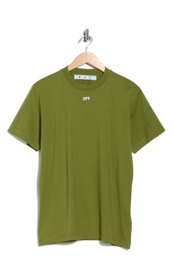 Off-white Brick Arrow Slim Crew T-shirt In Green