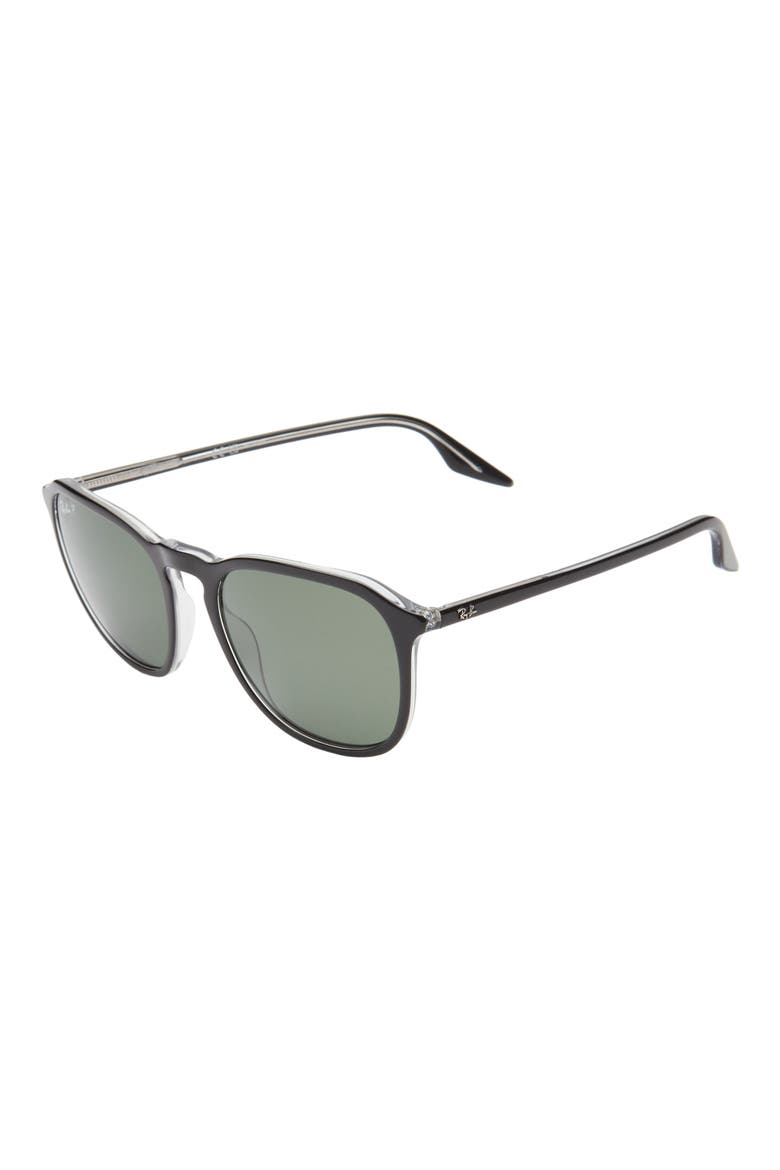 RB2203 55mm Polarized Square Sunglasses, Alternate, color, GREEN