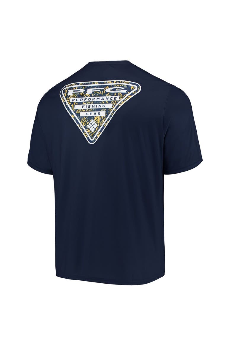 Men's Columbia Navy Michigan Wolverines Terminal Tackle Omni-Shade T-Shirt, Alternate, color, Navy