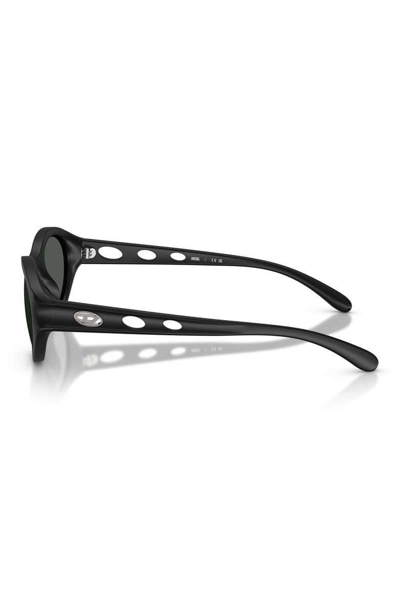 53mm Oval Sunglasses, Alternate, color, MATTE BLACK/ DARK GREY