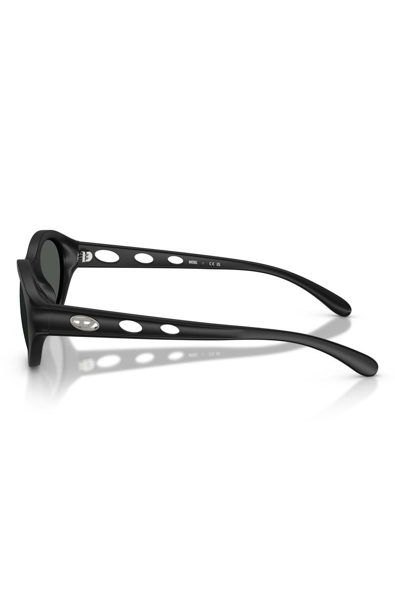 DIESEL<sup>®</sup> 53mm Oval Sunglasses, Alternate, color, Matte Black/ Dark Grey