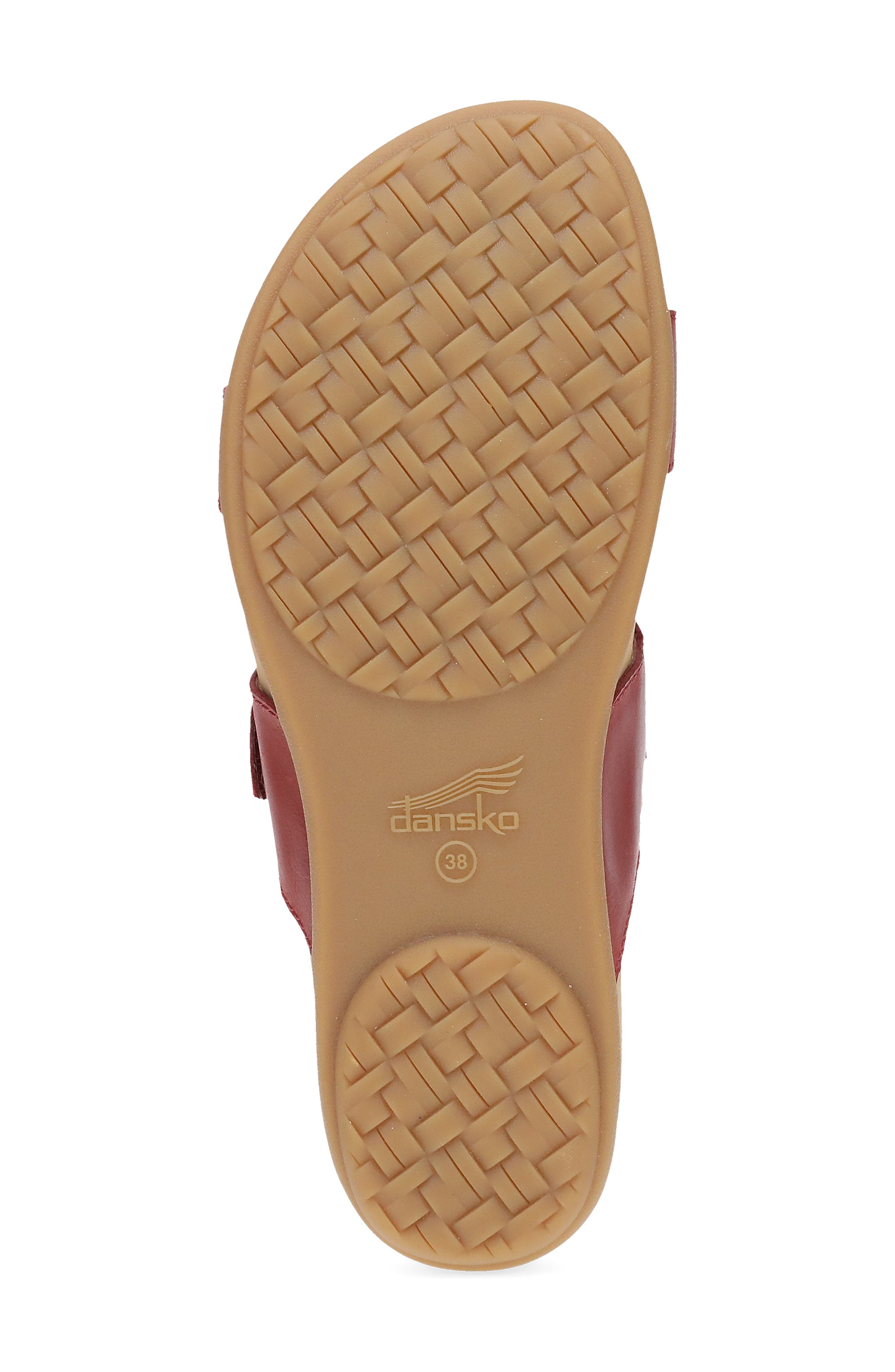 Justine Slide Sandal, Alternate, color, CAYENNE CALF