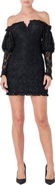 Endless Rose Off the Shoulder Long Sleeve Minidress