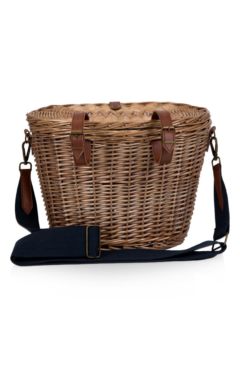 Picnic Time Cambridge Bike Basket, Alternate, color, Beige