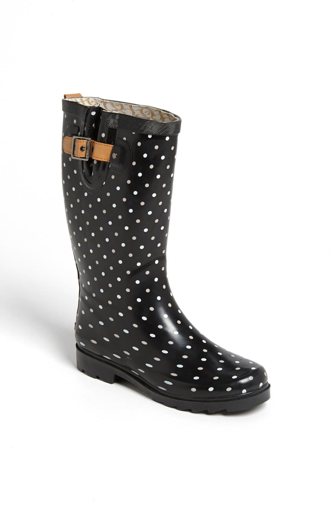 Chooka 'Classical Dot' Rain Boot, Main, color, 