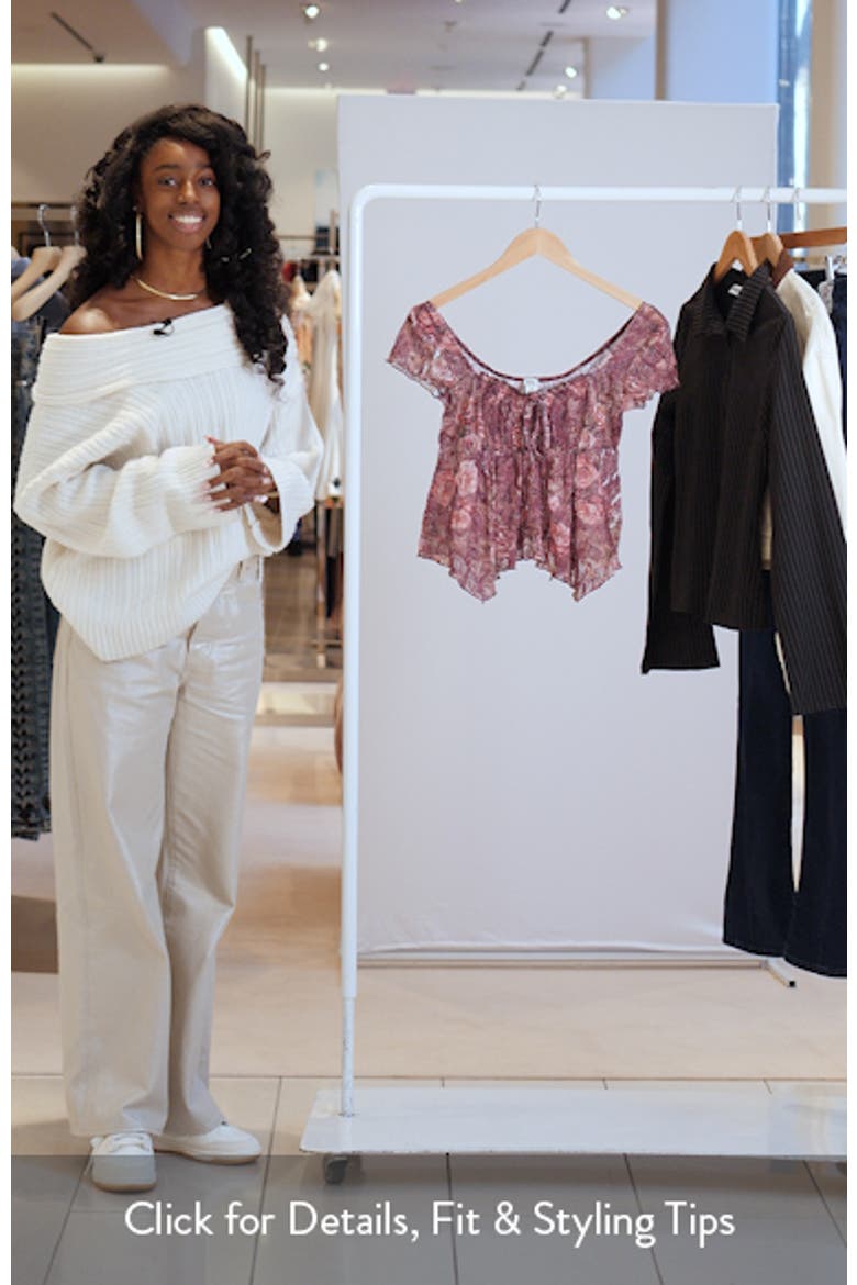 Piper Asymmetric Sheer Lace Top video