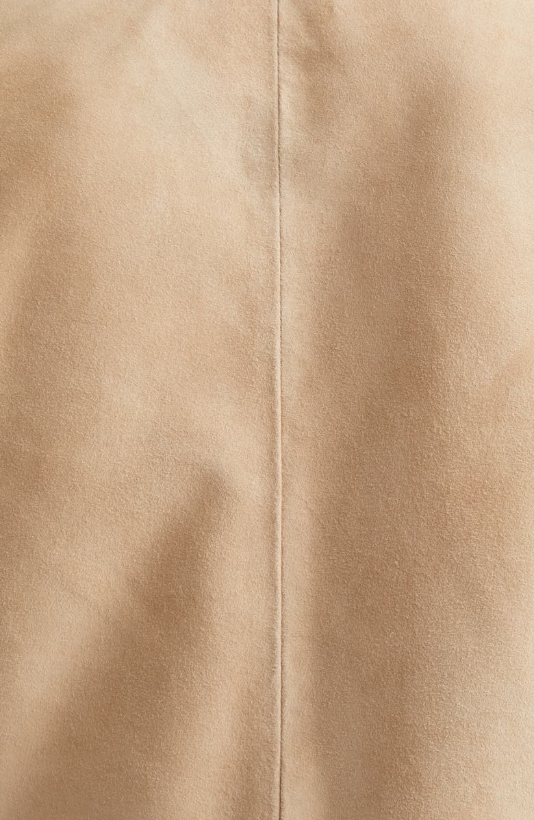 Balmain Crop Suede Spencer Jacket, Alternate, color, 8Fi Sand