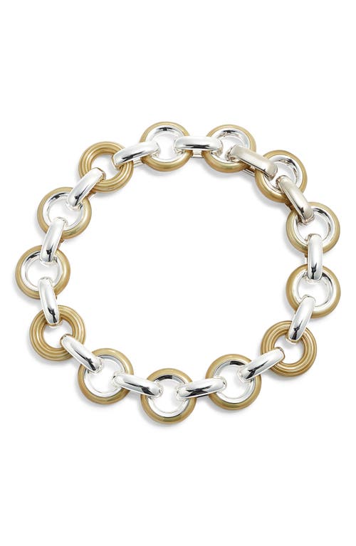 Tory Burch Donut Link Necklace In Metallic