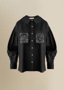 Contessa Mills Tarot Stretch-Linen Oxford Shirt